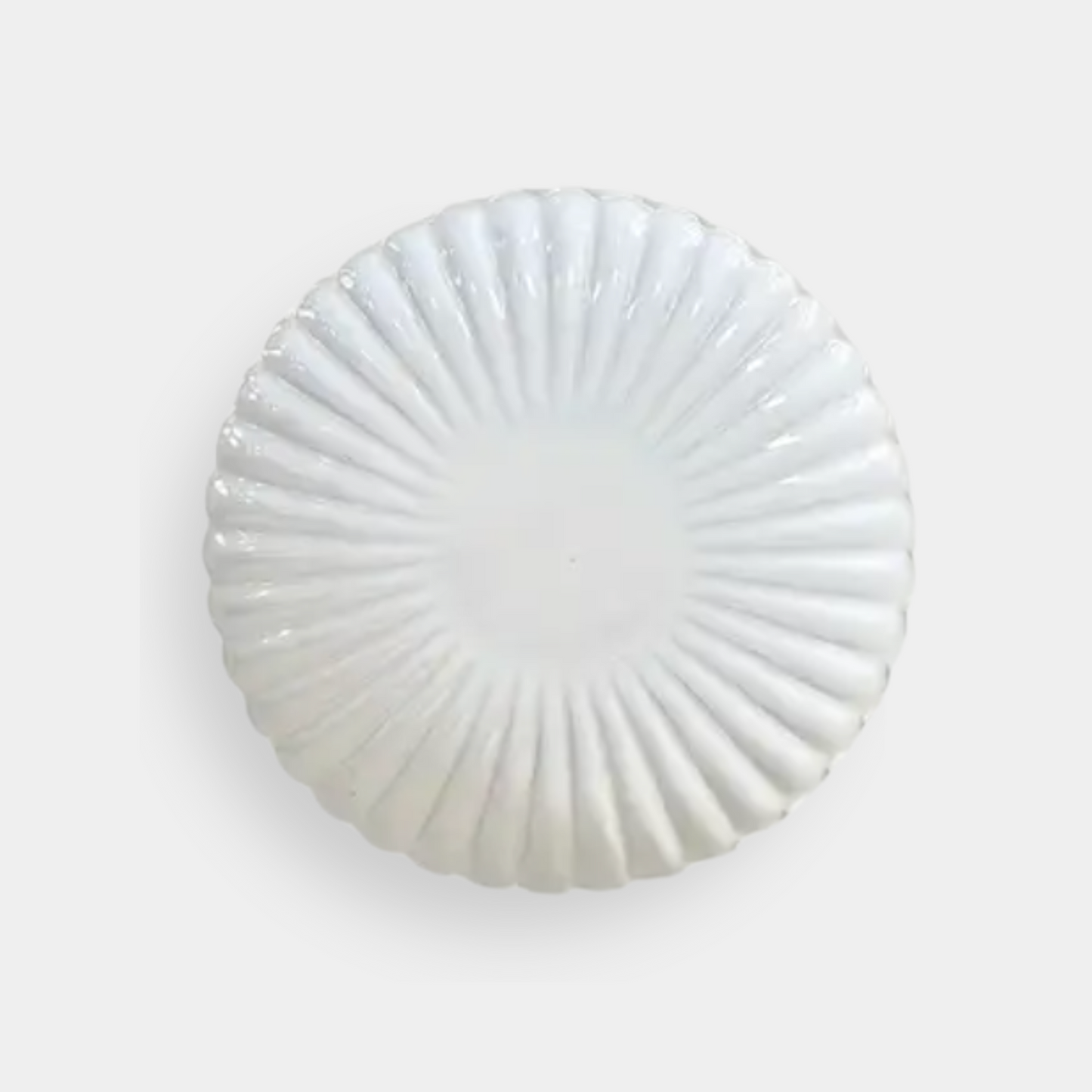 The Ariel White Scalloped Salad Plate