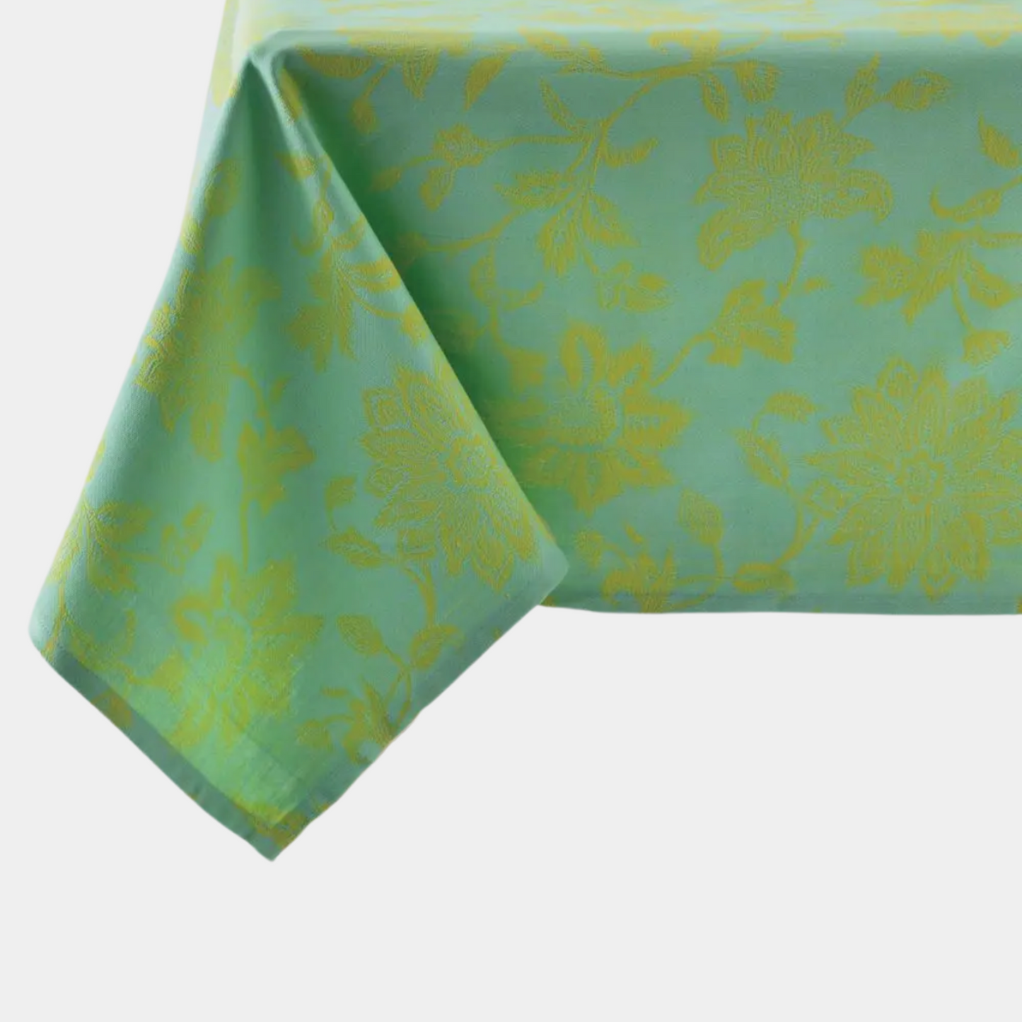 The Gardenia: Jacquard Tablecloth in Green