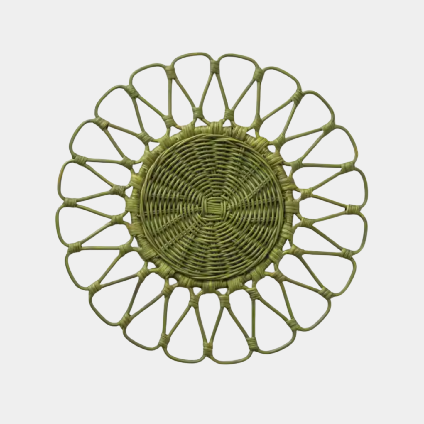 The Jordan Green Rattan Placemat Charger