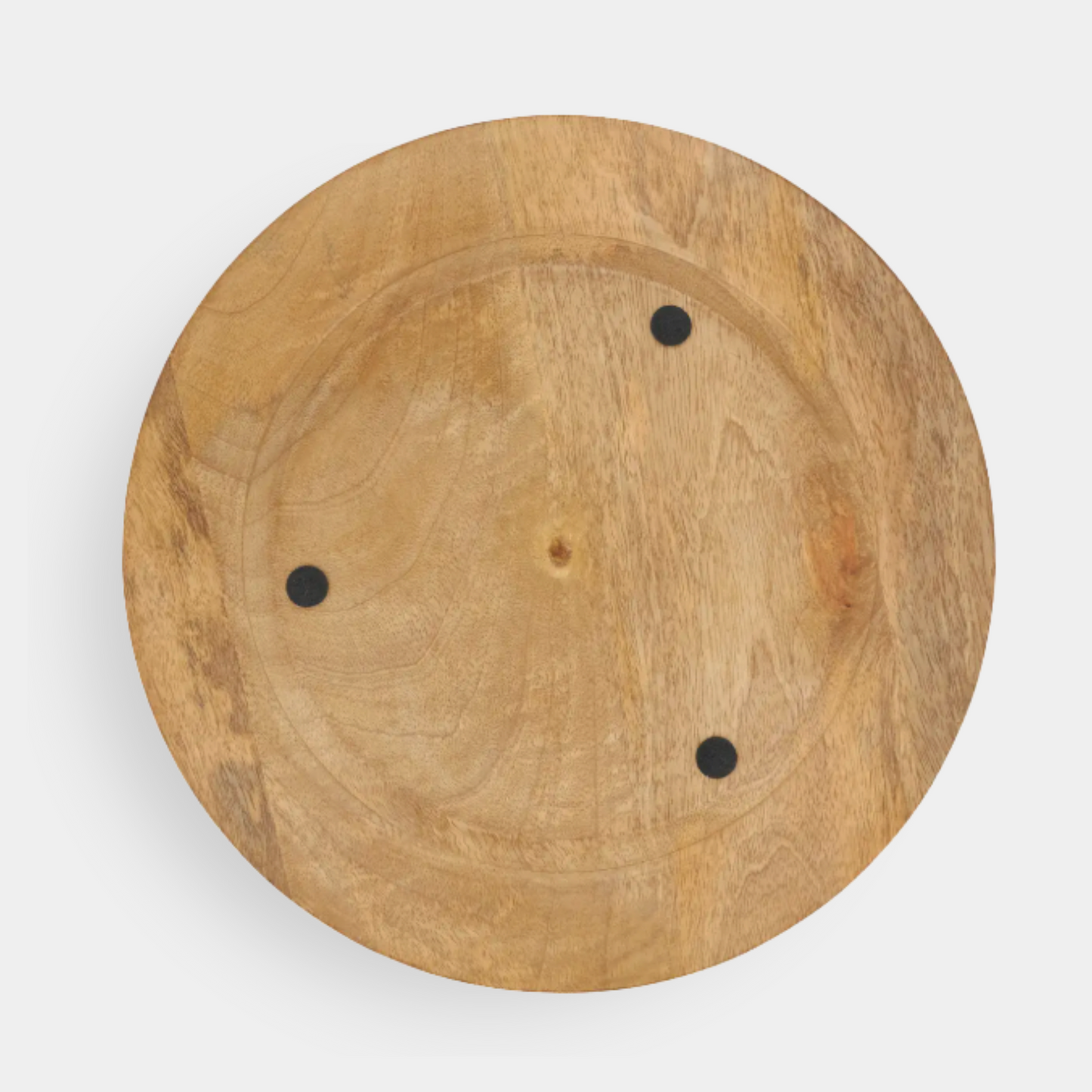 The June: Wood Slit-Edge Charger Plate Underside