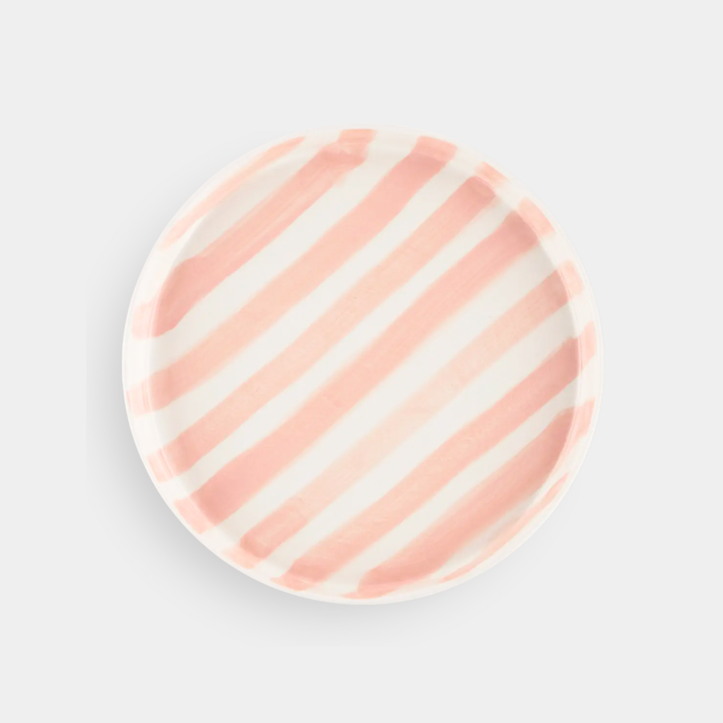 The Positano: Striped Salad Plate in Blush
