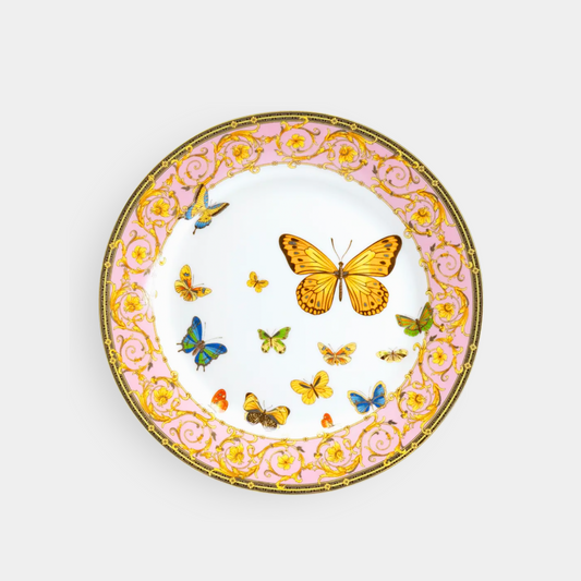 The Arden: Ornate Butterfly Salad Plate in Pink