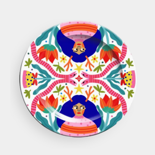 The Faye: Hand-Printed Ceramic Salad Plate