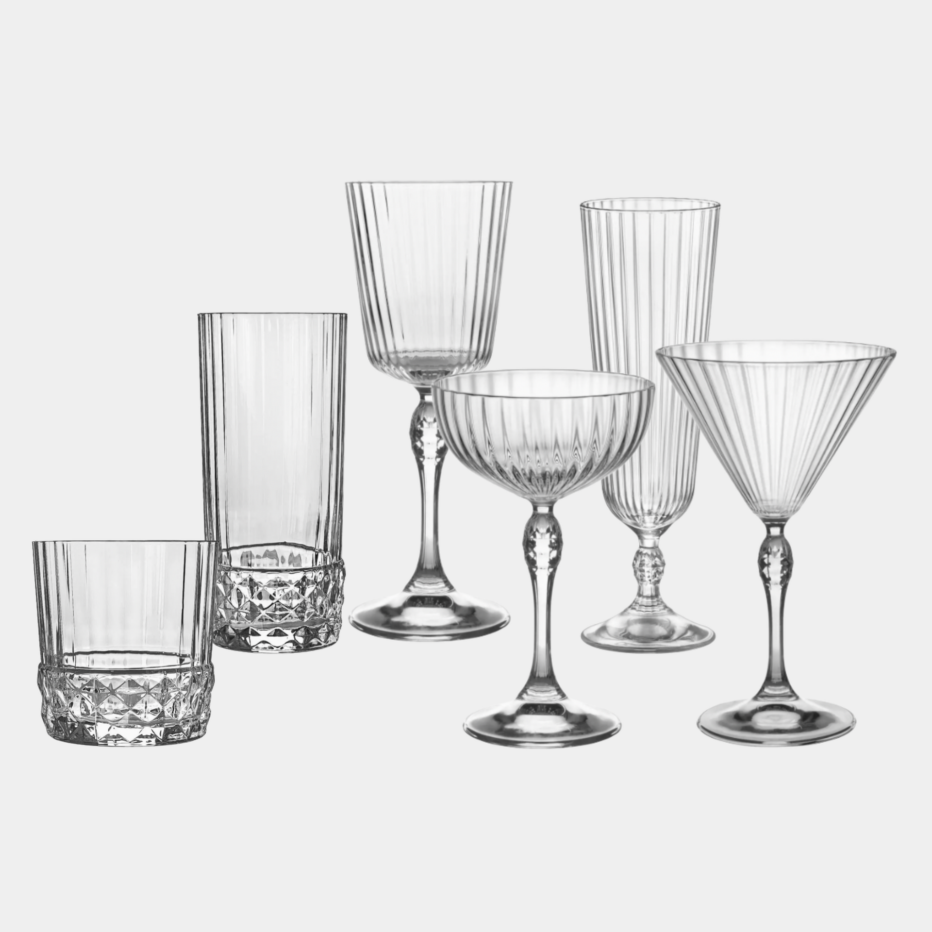 1920s crystal wine glasses The Gatsby: Crystal Glassware Set – Maison de Bev