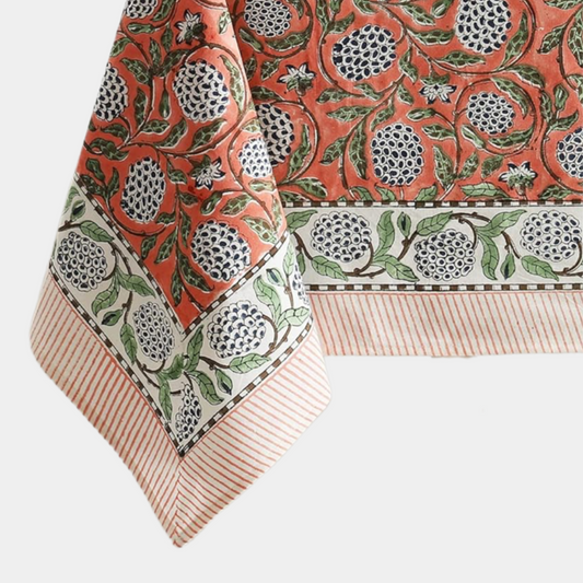 The Guava: Block Print Tablecloth