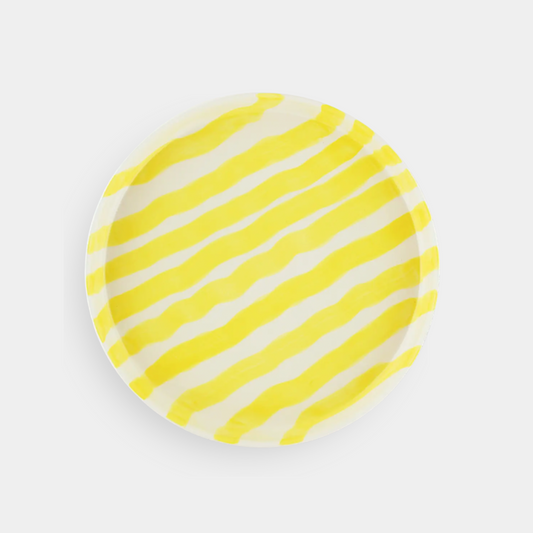 The Positano: Striped Salad Plate in Yellow